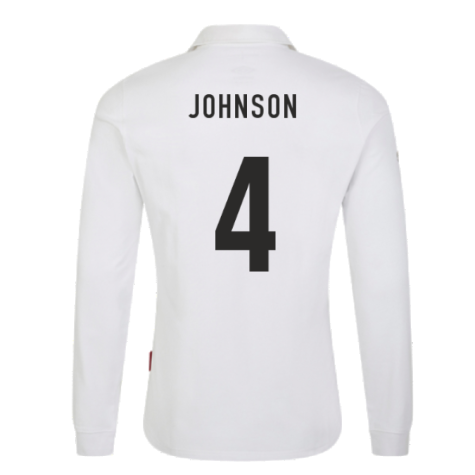 England 2023 RWC Home LS Classic Rugby Shirt (Johnson 4)