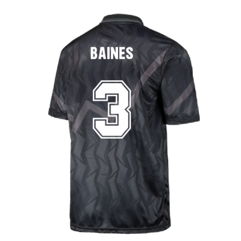 Everton 1990 Black Out Retro Football Shirt (BAINES 3)