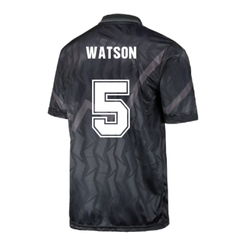 Everton 1990 Black Out Retro Football Shirt (Watson 5)