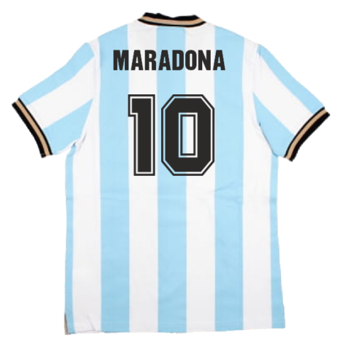 False Nein Argentina Home Vintage Shirt (MARADONA 10)