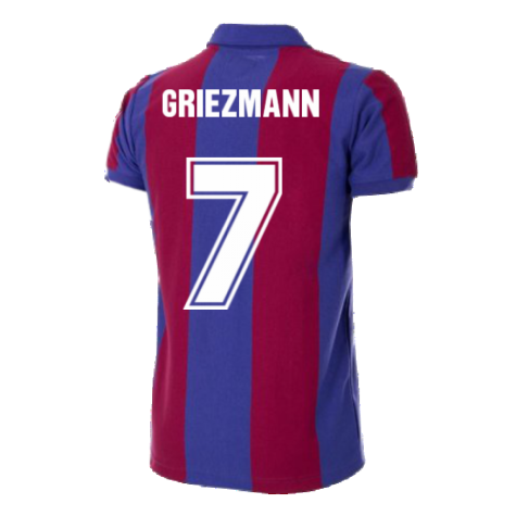 FC Barcelona 1980 - 81 Retro Football Shirt (GRIEZMANN 7)