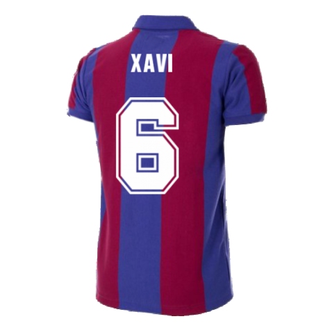 FC Barcelona 1980 - 81 Retro Football Shirt (XAVI 6)