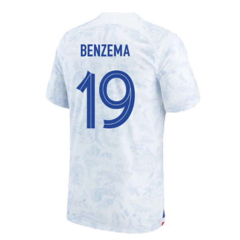 France 2022-23 Away Shirt (Mbappe #10) (Womens M) (Good) (BENZEMA 19)