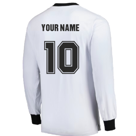 Germany 1974 Longe Sleeve Retro Jersey (XL) (Your Name 10) (Good)