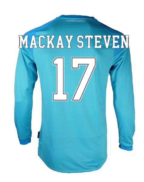 Hearts 2020-21 GK Home Long Sleeve Shirt (L) (Mackay Steven 17) (Excellent)