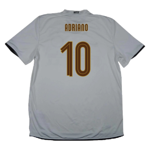 Inter Milan 2008-09 Away Shirt (XXL) (Fair) (Adriano 10)