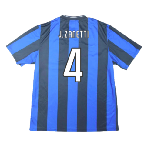 Inter Milan 2009-10 Home Shirt (S) (Very Good) (J.Zanetti 4)