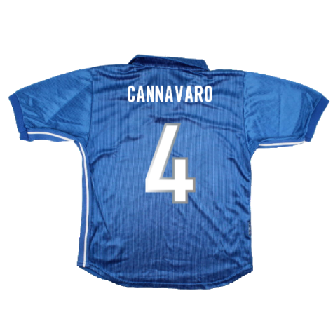 Italy 1998-99 Home Shirt (XL Boys) (Very Good) (Cannavaro 4)