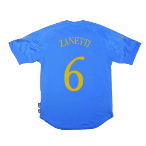 Italy 2004-06 Home Shirt (XL) (Fair) (Zanetti 6)