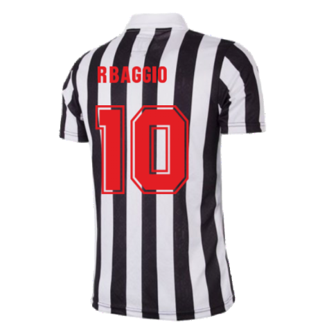 Juventus FC 1992 - 93 Coppa UEFA Retro Football Shirt (R.BAGGIO 10)