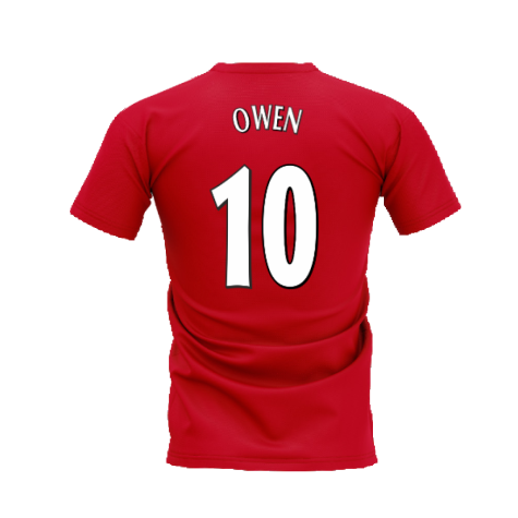 Liverpool 2000-2001 Retro Shirt T-shirt (Red) (Owen 10)