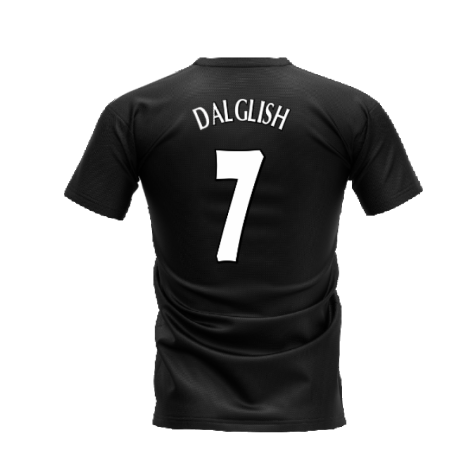 Liverpool 2000-2001 Retro Shirt T-shirt - Text (Black) (DALGLISH 7)