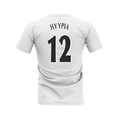 Liverpool 2000-2001 Retro Shirt T-shirt - Text (White) (HYYPIA 12)