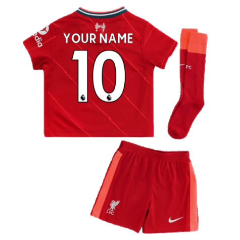 Liverpool 2021-2022 Home Little Boys Mini Kit (Your Name)