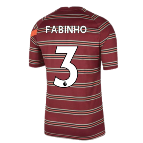 Liverpool 2021-2022 Pre-Match Training Shirt (Red) - Kids (FABINHO 3)