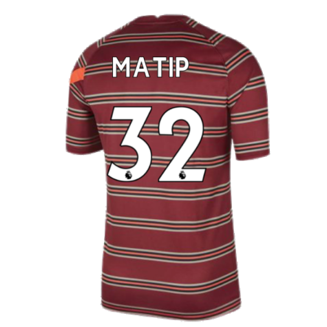 Liverpool 2021-2022 Pre-Match Training Shirt (Red) - Kids (MATIP 32)