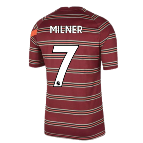 Liverpool 2021-2022 Pre-Match Training Shirt (Red) - Kids (MILNER 7)