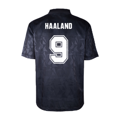 Man City 1990 Blackout Retro Shirt (HAALAND 9)