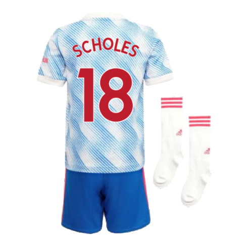 Man Utd 2021-2022 Away Mini Kit (SCHOLES 18)