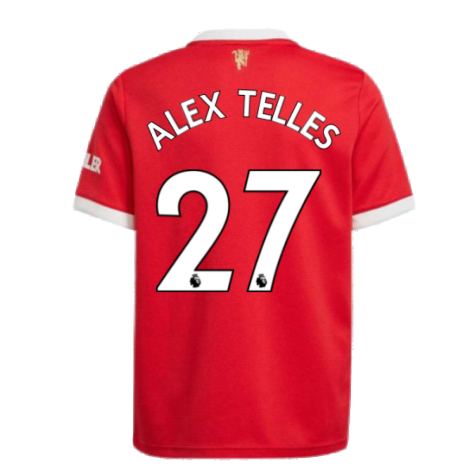 Man Utd 2021-2022 Home Shirt (Kids) (ALEX TELLES 27)