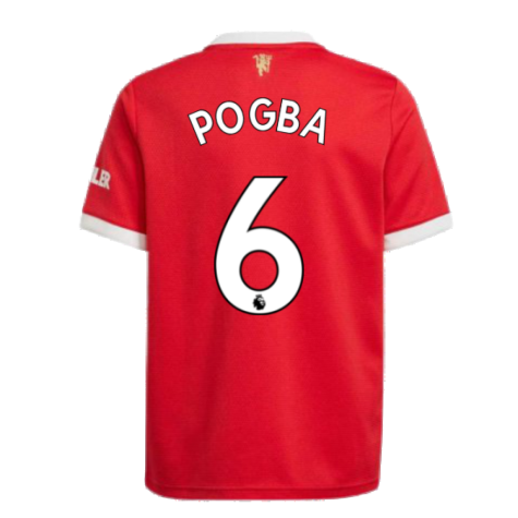 Man Utd 2021-2022 Home Shirt (Kids) (POGBA 6)