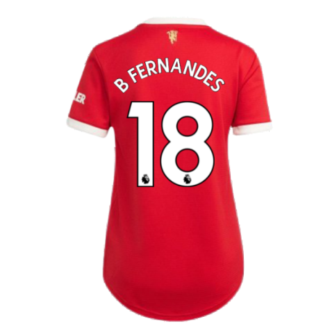 Man Utd 2021-2022 Home Shirt (Ladies) (B FERNANDES 18)