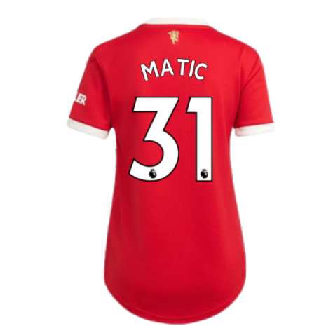 Man Utd 2021-2022 Home Shirt (Ladies) (MATIC 31)