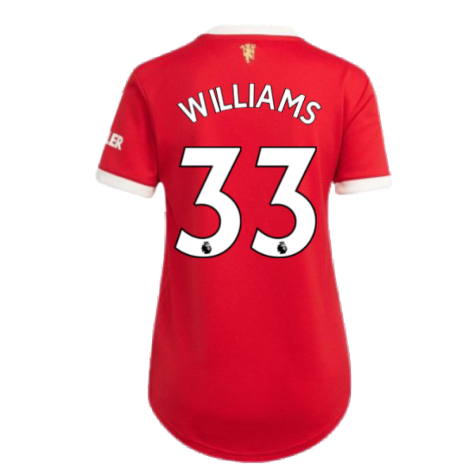 Man Utd 2021-2022 Home Shirt (Ladies) (WILLIAMS 33)