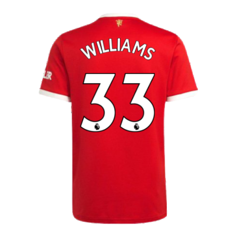 Man Utd 2021-2022 Home Shirt (WILLIAMS 33)