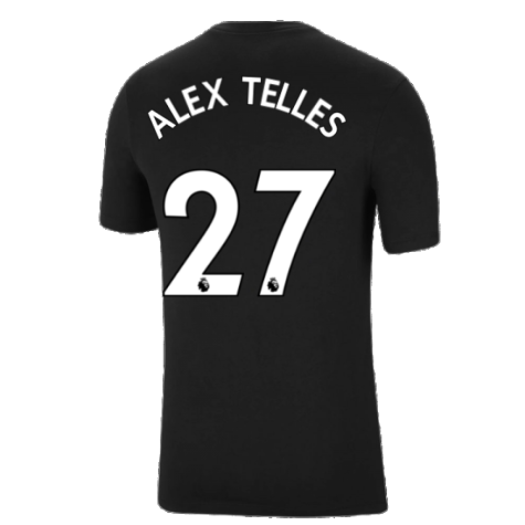 Man Utd 2021-2022 Tee (Black) (ALEX TELLES 27)