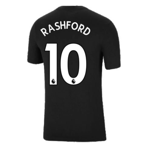 Man Utd 2021-2022 Tee (Black) (RASHFORD 10)