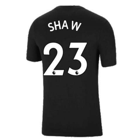 Man Utd 2021-2022 Tee (Black) (SHAW 23)