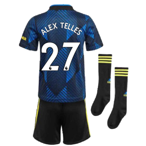 Man Utd 2021-2022 Third Mini Kit (Blue) (ALEX TELLES 27)