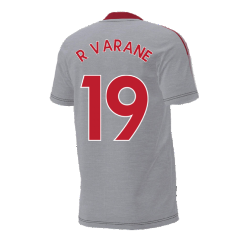 Man Utd 2021-2022 Training Tee (Grey) (R VARANE 19)