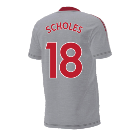 Man Utd 2021-2022 Training Tee (Grey) (SCHOLES 18)