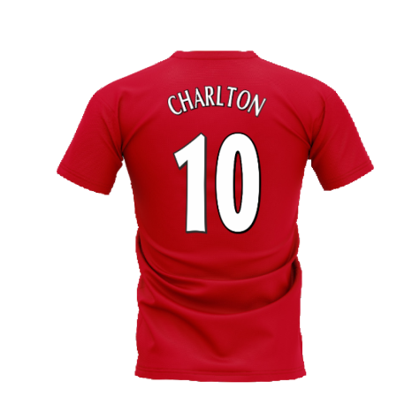 Manchester United 1998-1999 Retro Shirt T-shirt (Red) (Charlton 10)