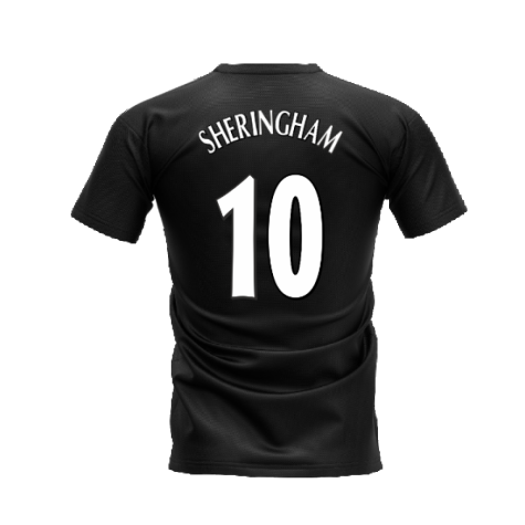 Manchester United 1998-1999 Retro Shirt T-shirt - Text (Black) (Sheringham 10)