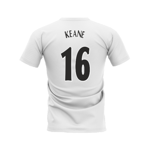 Manchester United 1998-1999 Retro Shirt T-shirt (White) (Keane 16)