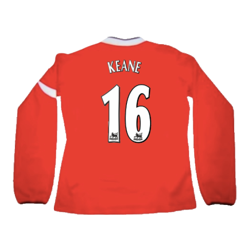 Manchester United 2004-06 Home L/S Shirt (XL) (Very Good) (KEANE 16)