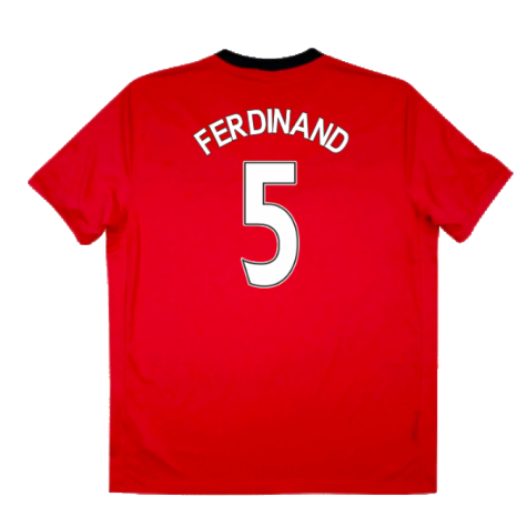 Manchester United 2009-10 Home Shirt (Excellent) (FERDINAND 5)