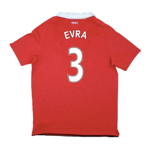 Manchester United 2010-11 Home Shirt (Very Good) (Evra 3)