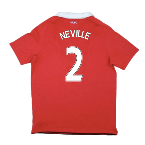 Manchester United 2010-11 Home Shirt (Very Good) (Neville 2)