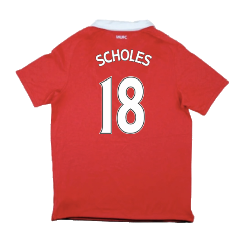 Manchester United 2010-11 Home Shirt (S) (Very Good) (Scholes 18)