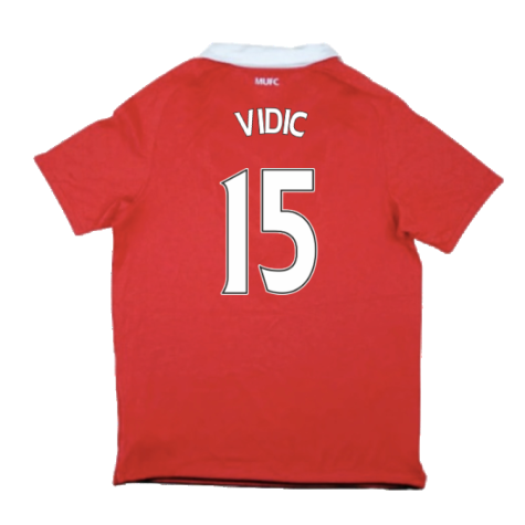 Manchester United 2010-11 Home Shirt (Very Good) (Vidic 15)