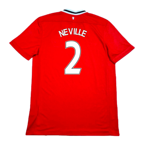 Manchester United 2011-12 Home Shirt (M) (Very Good) (NEVILLE 2)