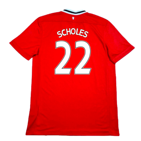 Manchester United 2011-12 Home Shirt (M) (Very Good) (Scholes 22)