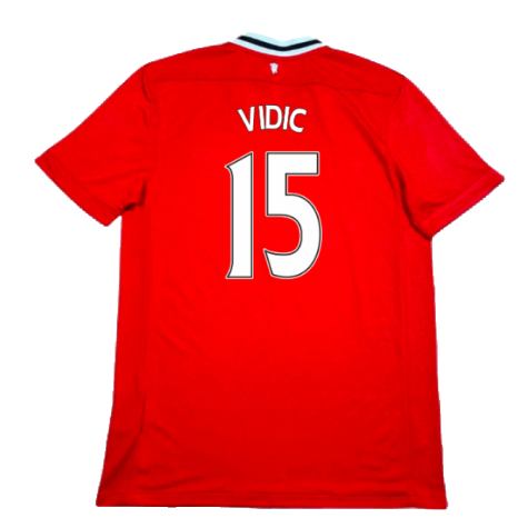 Manchester United 2011-12 Home Shirt (XL) (Very Good) (Vidic 15)