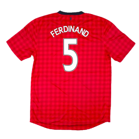 Manchester United 2012-13 Home Shirt (S) (Very Good) (Ferdinand 5)