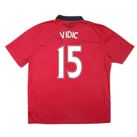 Manchester United 2013-14 Home Shirt (Small) (Very Good) (Vidic 15)