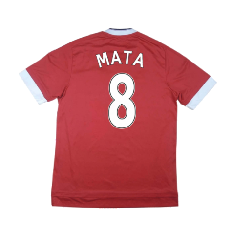 Manchester United 2015-16 Home Shirt ((Good) S) (Mata 8)